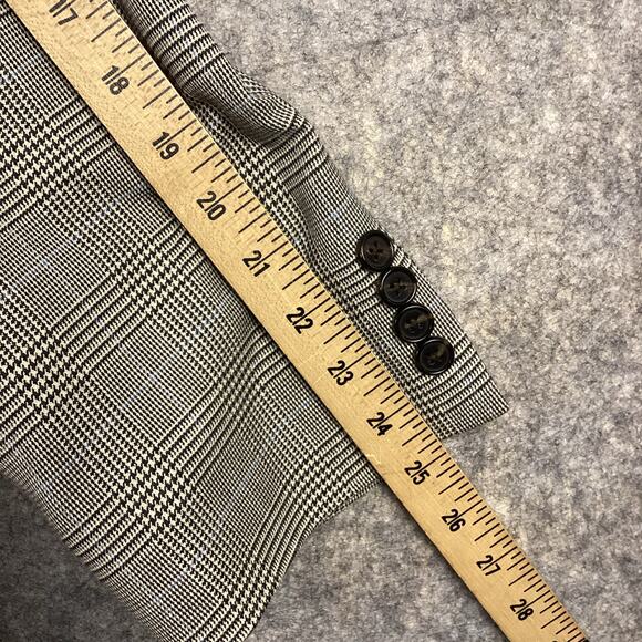 Lauren Ralph Lauren Men’s Sports Coat Jacket Beige Brown Blue Glen Plaid 44R 697 - Picture 3 of 9